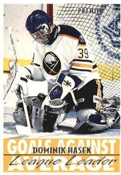 Dominik Hasek Buffalo Sabres Topps Premier 1994/95 League Leader #156