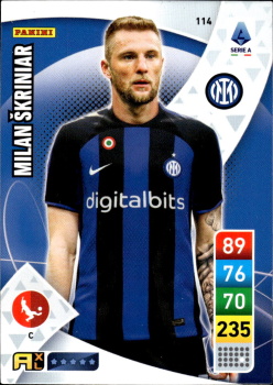Milan Skriniar Internazionale Milano 2022/23 Panini Calciatori Adrenalyn XL #114