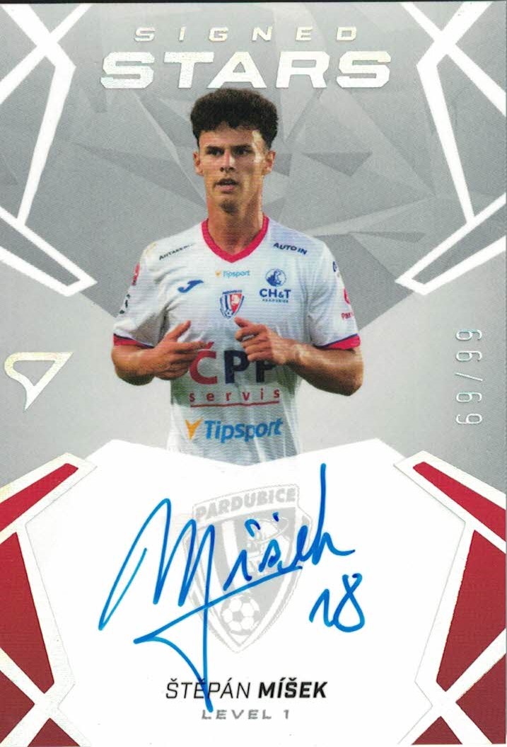 Stepan Misek Pardubice SportZoo Chance Liga 2024/25 1. serie Signed Stars - Level 1 /99 SL1-SM