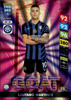 Lautaro Martinez Internazionale Milano Panini FIFA 365 2025 Adrenalyn XL Goat #EXC 15