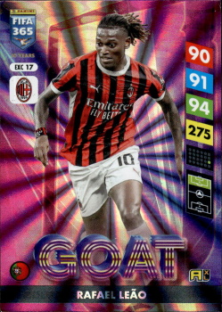 Rafael Leao A.C. Milan Panini FIFA 365 2025 Adrenalyn XL Goat #EXC 17