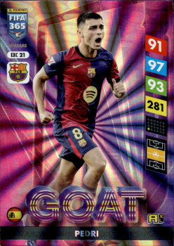Pedri FC Barcelona Panini FIFA 365 2025 Adrenalyn XL Goat #EXC 21