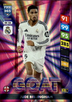 Jude Bellingham Real Madrid Panini FIFA 365 2025 Adrenalyn XL Goat #EXC 23
