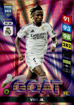 Vini Jr. Real Madrid Panini FIFA 365 2025 Adrenalyn XL Goat #EXC 24