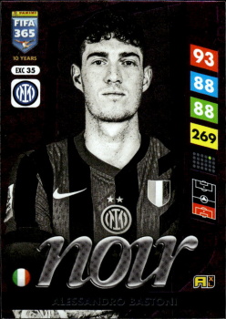 Alessandro Bastoni Internazionale Milano Panini FIFA 365 2025 Adrenalyn XL Noir #EXC 35