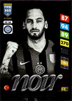 Hakan Calhanoglu Internazionale Milano Panini FIFA 365 2025 Adrenalyn XL Noir #EXC 36