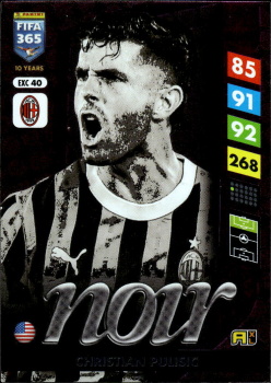 Christian Pulisic A.C. Milan Panini FIFA 365 2025 Adrenalyn XL Noir #EXC 40