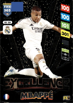 Kylian Mbappe Real Madrid Panini FIFA 365 2025 Adrenalyn XL Excellence #EXC 50