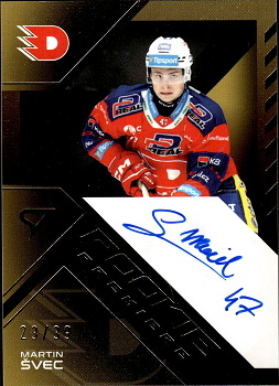 Martin Svec Pardubice Tipsport ELH 2024/25 SportZoo 1. serie Rookie Premiere Auto /39 #RPS-MS