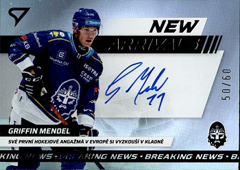 Griffin Mendel Kladno Tipsport ELH 2024/25 SportZoo 1. serie New Arrival Auto /60 #NAS-GM