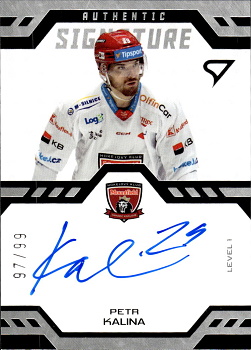Petr Kalina Hradec Kralove Tipsport ELH 2024/25 SportZoo 1. serie Authentic Signature Level 1 /99 #SL1-PK