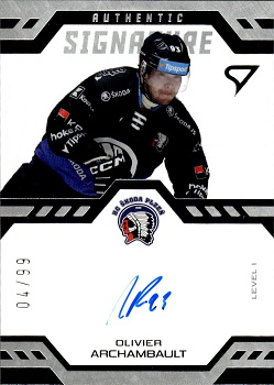 Olivier Archambault Plzen Tipsport ELH 2024/25 SportZoo 1. serie Authentic Signature Level 1 /99 #SL1-OA
