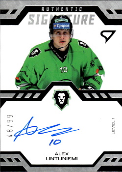 Alex Lintuniemi Mlada Boleslav Tipsport ELH 2024/25 SportZoo 1. serie Authentic Signature Level 1 /99 #SL1-AL