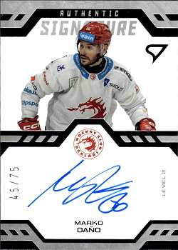 Marko Dano Trinec Tipsport ELH 2024/25 SportZoo 1. serie Authentic Signature Level 2 /75 #SL2-MD