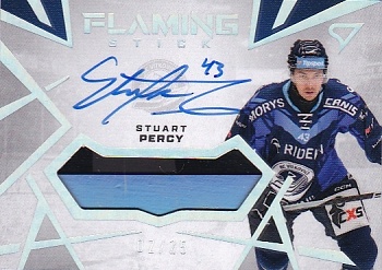 Stuart Percy Vitkovice Tipsport ELH 2024/25 SportZoo 1. serie Flaming stick Auto /25 #FS-SP