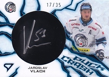 Jaroslav Vlach Liberec Tipsport ELH 2024/25 SportZoo 1. serie Puck Crash Auto /35 #PC-JV