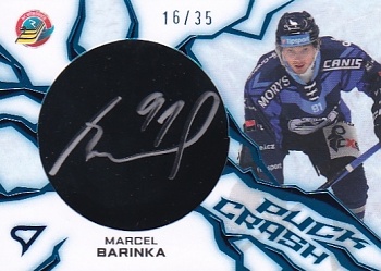 Marcel Barinka Vitkovice Tipsport ELH 2024/25 SportZoo 1. serie Puck Crash Auto /35 #PC-MB