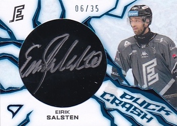 Eirik Salsten Karlovy Vary Tipsport ELH 2024/25 SportZoo 1. serie Puck Crash Auto /35 #PC-ES