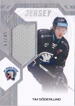 Tim Soderlund Plzen Tipsport ELH 2024/25 SportZoo 1. serie Game Jersey /85 #GJ-TS