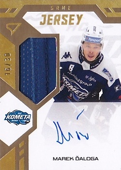Marek Daloga Kometa Brno Tipsport ELH 2024/25 SportZoo 1. serie Game Jersey Auto /30 #GJS-MD