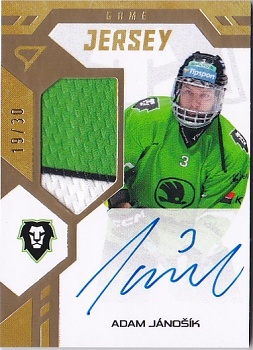 Adam Janosik Mlada Boleslav Tipsport ELH 2024/25 SportZoo 1. serie Game Jersey Auto /30 #GJS-AJ