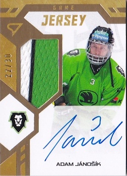 Adam Janosik Mlada Boleslav Tipsport ELH 2024/25 SportZoo 1. serie Game Jersey Auto /30 #GJS-AJ