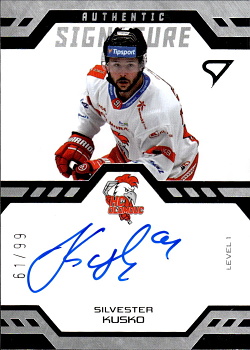 Silvester Kusko Olomouc Tipsport ELH 2024/25 SportZoo 1. serie Authentic Signature Level 1 /99 #SL1-KU