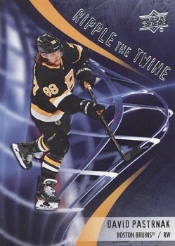 David Pastrnak Boston Bruins Upper Deck 2020/21 Extended Series Ripple the Twine #RT-3