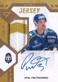 Phil Pietroniro Kladno Tipsport ELH 2024/25 SportZoo 1. serie Game Jersey Auto /30 #GJS-PP