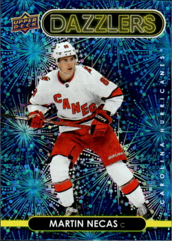Martin Necas Carolina Hurricanes Upper Deck 2021/22 Series 2 Dazzlers Blue #DZ-58