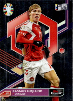 Rasmus Hojlund Denmark Topps Finest Road to UEFA Euro 2024  #18