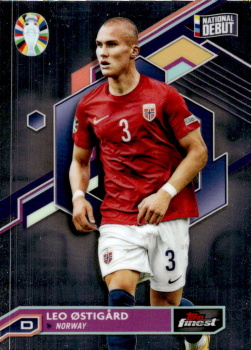 Leo Ostigard Norway Topps Finest Road to UEFA Euro 2024  #34