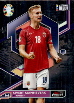 Sivert Mannsverk Norway Topps Finest Road to UEFA Euro 2024  #58