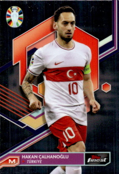 Hakan Calhanoglu Turkey Topps Finest Road to UEFA Euro 2024  #91