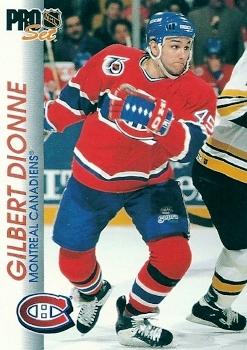 Gilbert Dionne Montreal Canadiens Pro Set 1992/93 #92