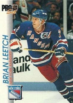 Brian Leetch New York Rangers Pro Set 1992/93 #112