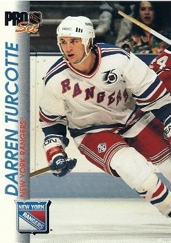 Darren Turcotte New York Rangers Pro Set 1992/93 #114