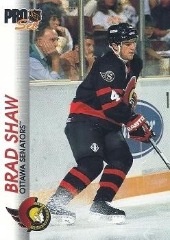 Brad Shaw Ottawa Senators Pro Set 1992/93 #124