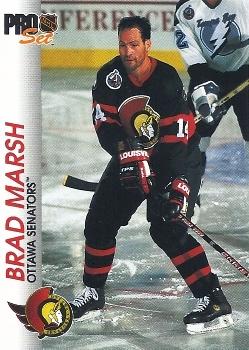 Brad Marsh Ottawa Senators Pro Set 1992/93 #126