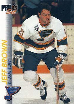 Jeff Brown St. Louis Blues Pro Set 1992/93 #158