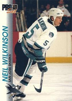 Neil Wilkinson San Jose Sharks Pro Set 1992/93 #168