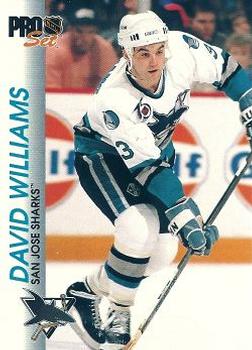 David Williams San Jose Sharks Pro Set 1992/93 #172