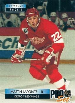 Martin Lapointe Detroit Red Wings Pro Set 1992/93 #226