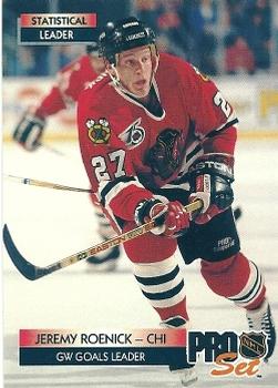 Jeremy Roenick Chicago Blackhawks Pro Set 1992/93 Statistical Leaders #252