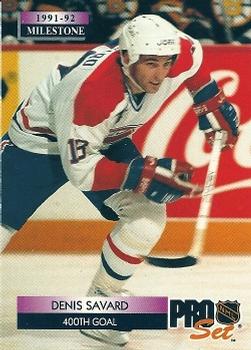 Denis Savard Montreal Canadiens Pro Set 1992/93 Milestones #260