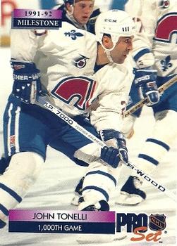John Tonelli Quebec Nordiques Pro Set 1992/93 Milestones #263