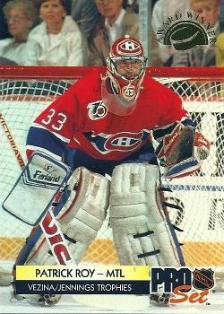 Patrick Roy Montreal Canadiens Pro Set 1992/93 Award Winners #CC2