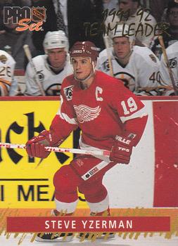 Steve Yzerman Detroit Red Wings Pro Set 1992/93 Gold Team Leaders #G03