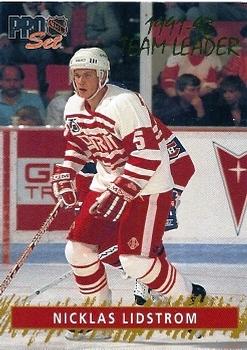 Nicklas Lidstrom Detroit Red Wings Pro Set 1992/93 Gold Team Leaders #G04