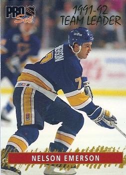Nelson Emerson St. Louis Blues Pro Set 1992/93 Gold Team Leaders #G09